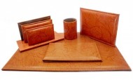 Leather desk accessories