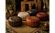 Poufs en cuir